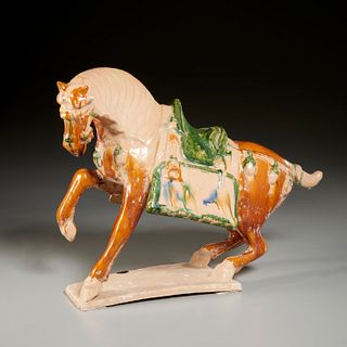 Large Chinese pottery model of a Tang Horse