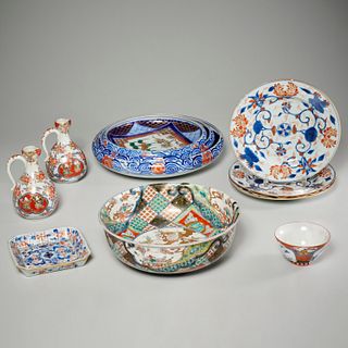 Group (11) antique Asian Imari porcelains