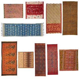 (10) vintage Indonesian batik textiles