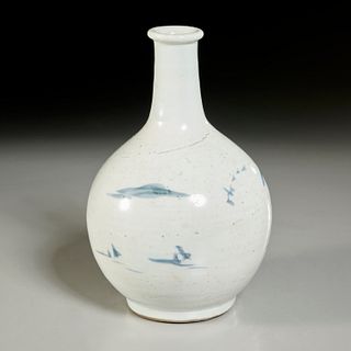 Antique Japanese blue and white ceramic Tokuri