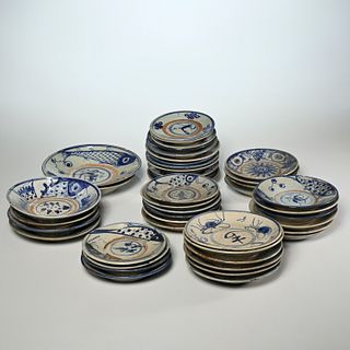 Collection (44) Swatow glazed ceramic dishes