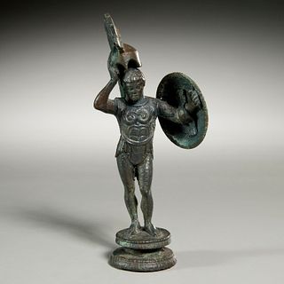 Etruscan style bronze warrior figure