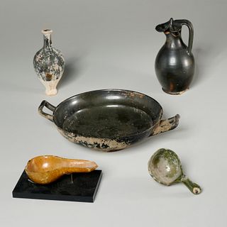Greco-Roman style blackware & pottery antiquities