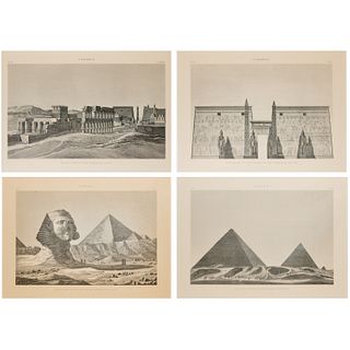 Ancient Egypt, Thebes and Gizeh, (4) prints