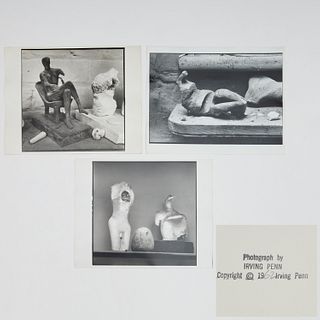 Irving Penn, Henry Moore's studio, (3) photographs