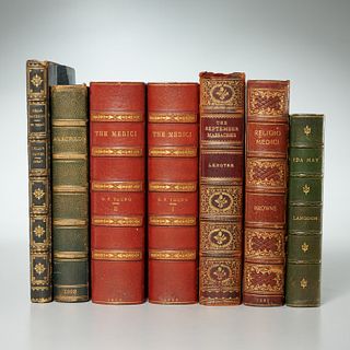 Decorative leather bindings, (7) vols.