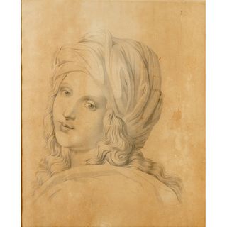 Guido Reni (after), graphite on paper, 1858