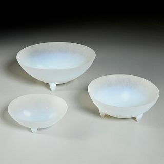 Set (3) Hudson Beach Glass graduated bowls