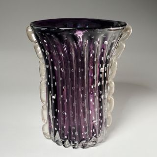 Mattia Toso, large Murano glass vase
