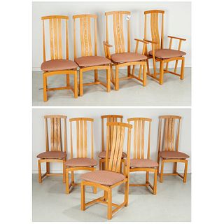(10) American Studio dining chairs by John Ockenga