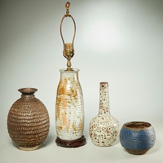 Group (4) Studio Pottery vases, artist signed