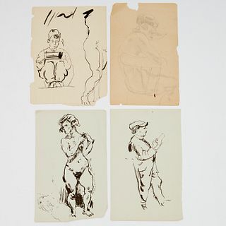 Robert Bereny (attrib.), (4) sketches