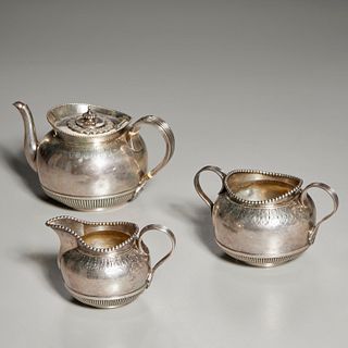 Assembled antique English sterling tea set