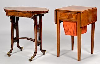 English Games Table and Sewing Table