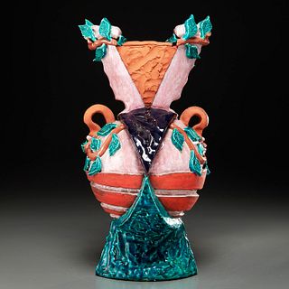 John Rohlfing, large glazed ceramic urn, 1984