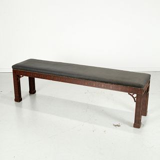 Long Chinese Chippendale style hall bench