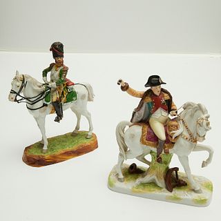 (2) Capodimonte Napoleonic mounted figures