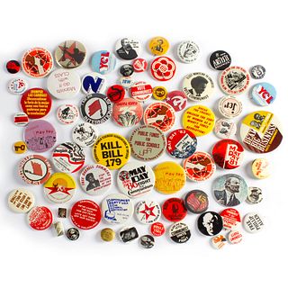 65 Vintage Communist Party May Day and Cause Buttons