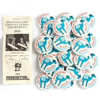 25 1976 Bubar / Dodge Prohibition Party Buttons