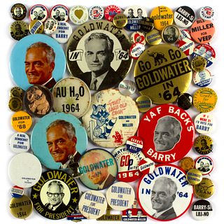 Group of 55 Barry Goldwater Campaign Buttons