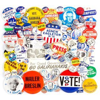 100 Plus Vintage Obscure Political Campaign Buttons