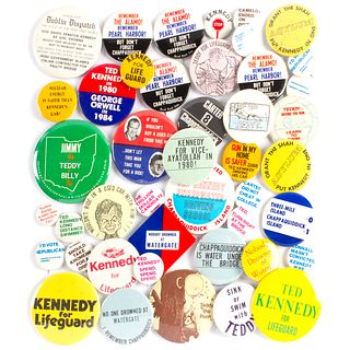 44 Vintage Derogatory Anti Ted Kennedy Buttons