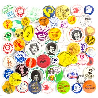 50 Vintage Women's Causes ERA Equal Rights Buttons