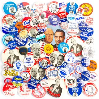 75 Vintage Gerald Ford Bob Dole Campaign Buttons
