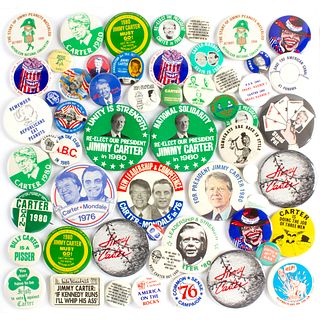 50 Unique Jimmy Carter Presidential Campaign Buttons