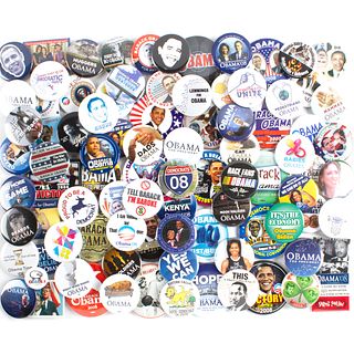 85 President Barack Obama Campaign Buttons