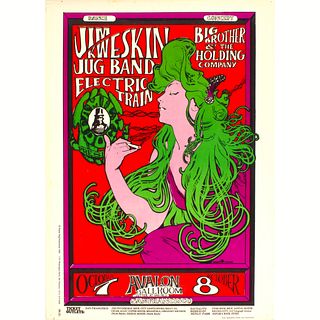 Vintage Jim Kweskin Avalon San Francisco Poster