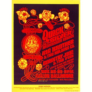 Vintage Quicksilver Messenger Service Janis Joplin Avalon Poster