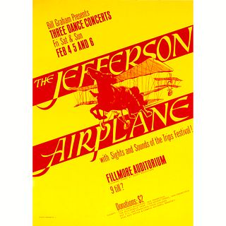 Vintage Jefferson Airplane Fillmore San Francisco Poster