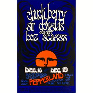Vintage Chuck Berry Boz Scaggs Pepperland Poster