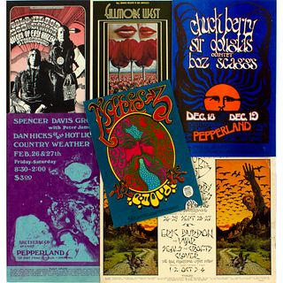 6 Chuck Berry Johnny Winter Boz Scaggs Handbills