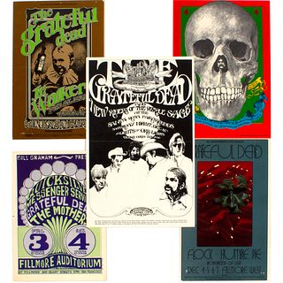 5 Grateful Dead San Francisco Concert Handbills Fillmore Santa Rosa