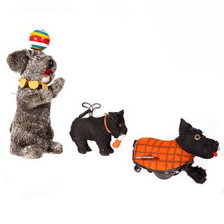 Three Wind Up Dog Theme Toys