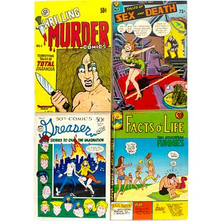 4 Vintage Risque Comics Sex and Death Greaser etc.