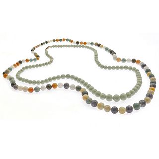 Collection  of Two Jade Necklaces