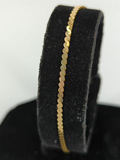 14kt Yellow Gold Serpentine Chain Bracelet