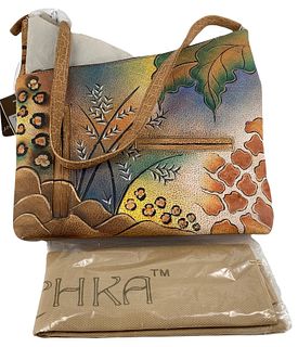New Hand Painted Anuschka Handbag