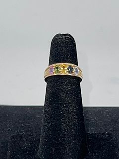 14kt Yellow Gold & Multi-Colored Stone Ring