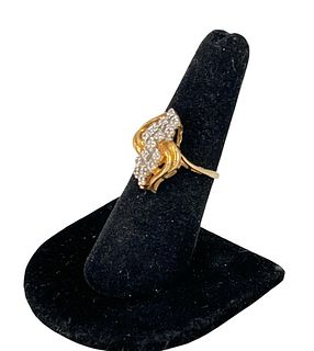 10kt Gold and Diamond Cascade Ring