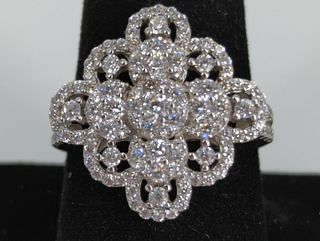 Sterling Silver & Diamond Simulate Ring