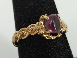 Gold and Amethyst Cocktail Ring