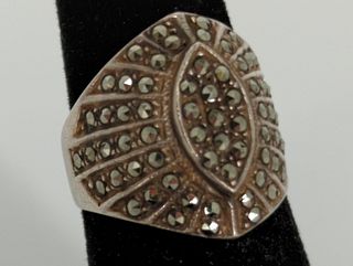 Sterling Silver & Marcasite Fashion Ring