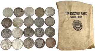 Twenty U.S. Silver One Dollar Coins