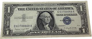 One $1.00 Blue Seal Silver Certificate