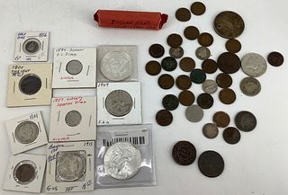 Assorted U.S. Coins & One Silver Token