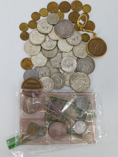Assorted U.S. & Foreign Coins, Tokens, and Notes